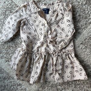 GAP Kids Horseshoe Pattern Button-Down Shirt Dress